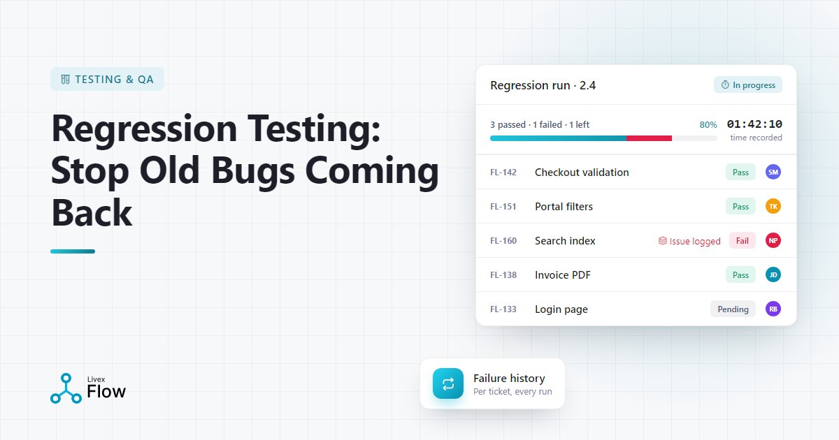 QA engineer doing regression testing on a staging build, comparing passed and failed checks on two screens