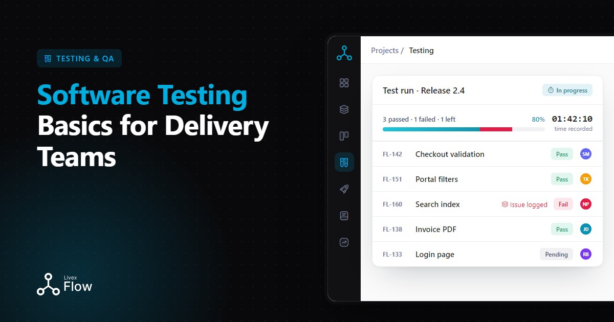 QA tester checking a web app on two screens during software testing